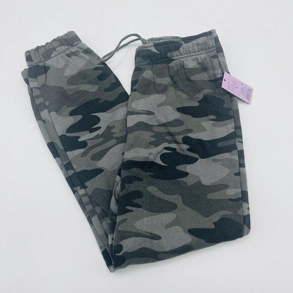 Wild Fable Womens Small High-Rise Fleece Sweatpants Pull On Green Camo $22 184 - Picture 3 of 7